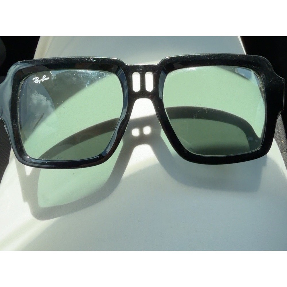 Ray-Ban RB4408 Magellan Sunglasses Black Green Lens Chunky Square 54mm